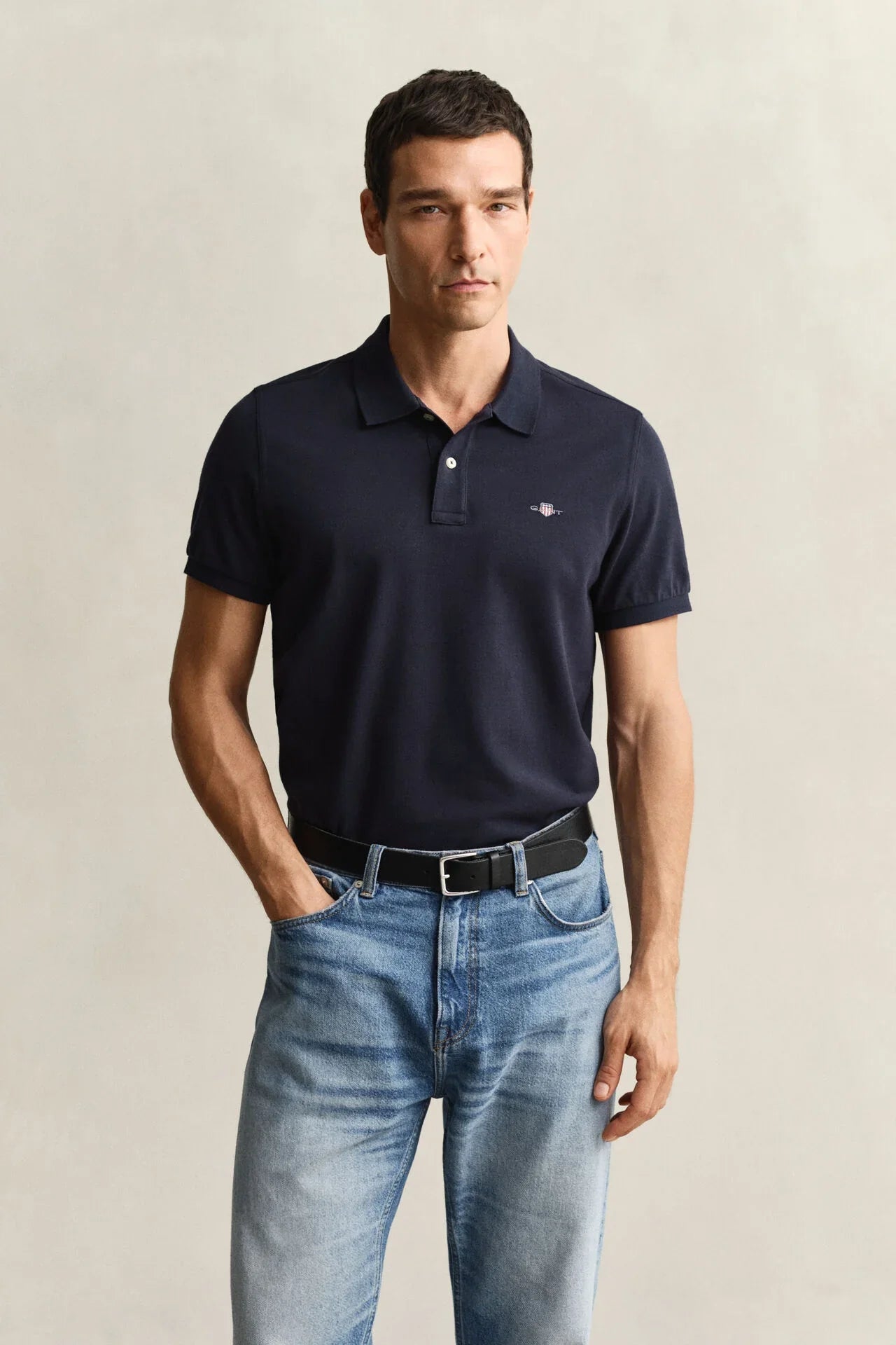 Regular Fit Shield Pique Polo Shirt