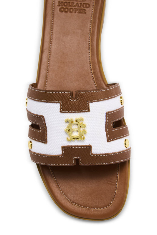 Heraldic Monogram Slides - Natural Tan