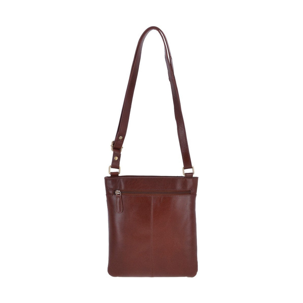 Vegetable Tanned Small Leather Cross body Shoulder Bag Chestnut : V-21