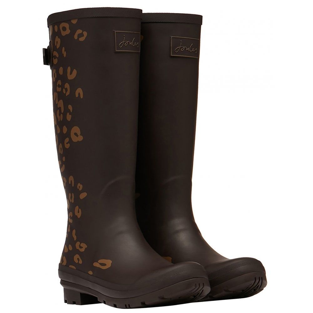 Joules Printed Tall Wellies With Adjustable Back Gusset 212644Joules