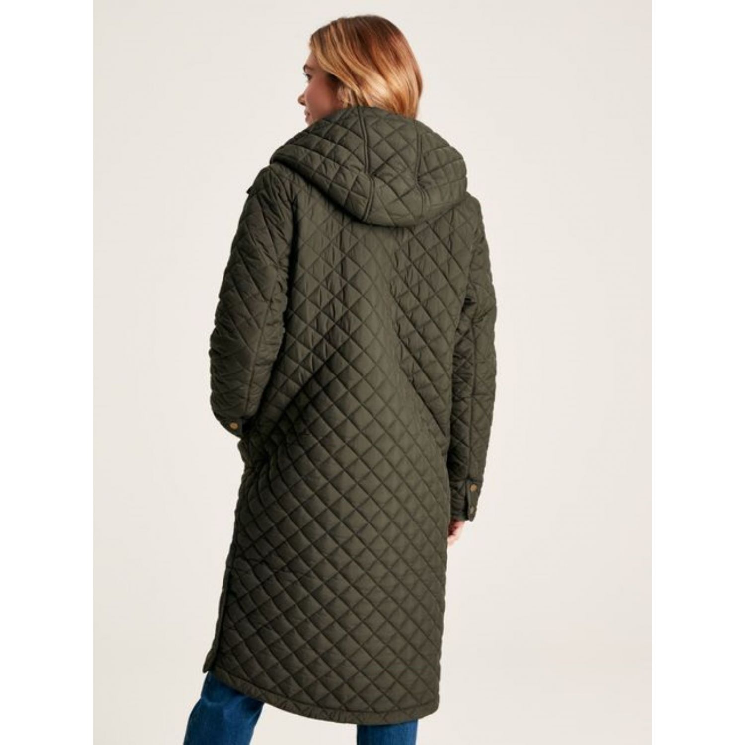 Joules Chatsworth Diamond Quilted Coat With Hood 223331