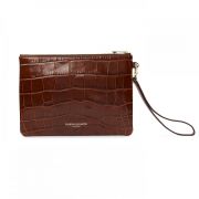 Highbury Conker Leather Clutch