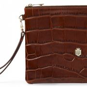 Highbury Conker Leather Clutch