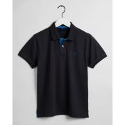 Contrast Collar Pique Polo Shirt