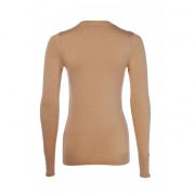 Buttoned Knit Crew Neck Jumper