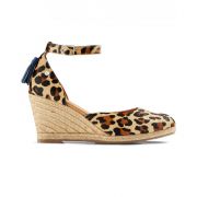 Monaco Haircalf Wedge Espadrille