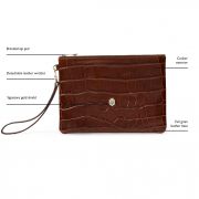 Highbury Conker Leather Clutch