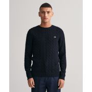 Cotton Cable Knit Crew Neck Sweater