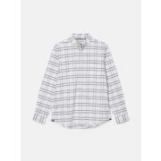 Welford White Cotton Check Shirt