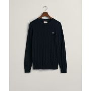 Cotton Cable Knit Crew Neck Sweater