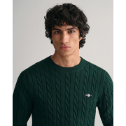 Cotton Cable Knit Crew Neck Sweater