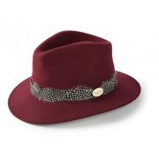 The Suffolk Fedora (Guinea Feather Wrap)