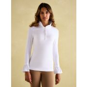 Kate Long Sleeve Frilled Neck Top