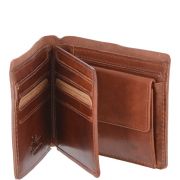 RFid 8 Card Mens Leather Wallet- Chestnut