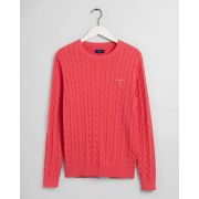 Cotton Cable Crew Neck Jumper