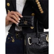 Chelsea Card Holder - Black Croc