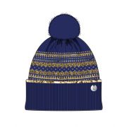 Shetland Knitted Hat With Pom