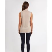 Luxury Sleeveless Roll Neck