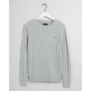 Cotton Cable Crew Neck Jumper