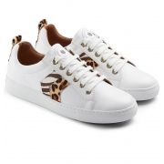 Womens Alexandra White Leather Trainer