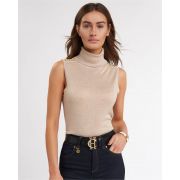 Luxury Sleeveless Roll Neck