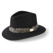 The Suffolk Fedora (Guinea Feather Wrap)