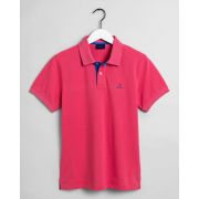 Contrast Collar Pique Polo Shirt