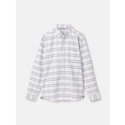 Welford White Cotton Check Shirt