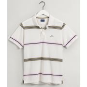 Narrow Stripe Pique Short Sleeve Rugger