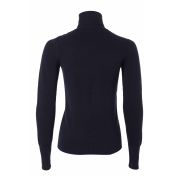 Buttoned Knit Roll Neck