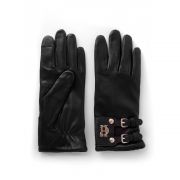 Monogram Leather Gloves - Black