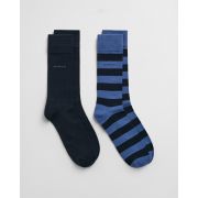 2-Pack Barstripe & Solid Socks