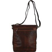 A4 Leather Cross Body Bag-Brandy