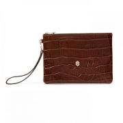 Highbury Conker Leather Clutch