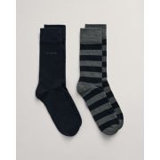 2-Pack Barstripe & Solid Socks