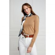 Buttoned Knit Crew Neck Jumper