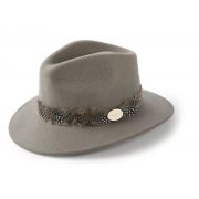 The Suffolk Fedora (Guinea Feather Wrap)