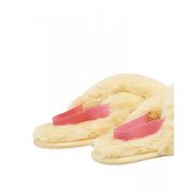 Kora Faux Fur Cross Strap Slippers