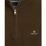 Cotton Pique Half Zip Jumper