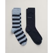 2-Pack Barstripe & Solid Socks