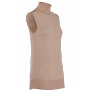 Luxury Sleeveless Roll Neck