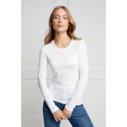 Long Sleeve Crew Neck Tee - White