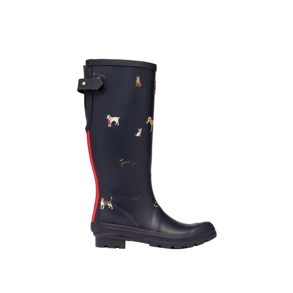 Joules black dog sales wellies