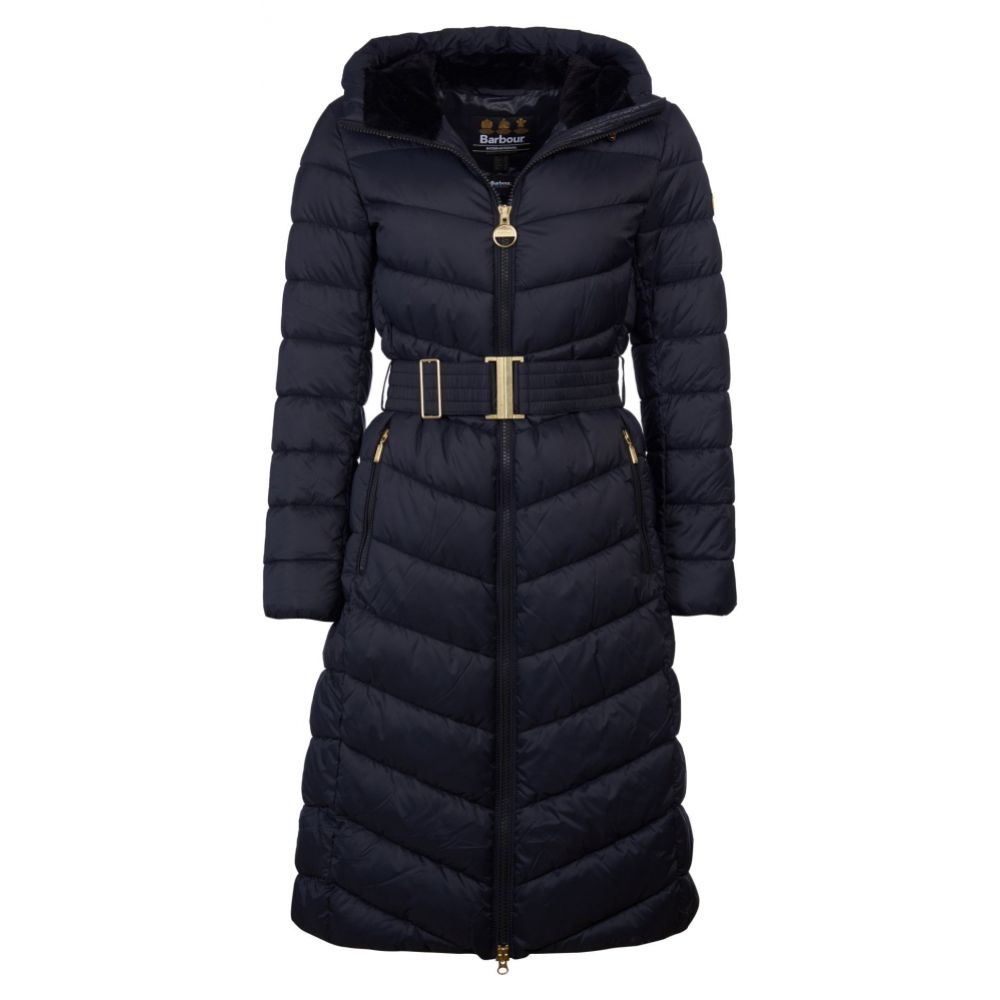 Barbour long quilted coat online