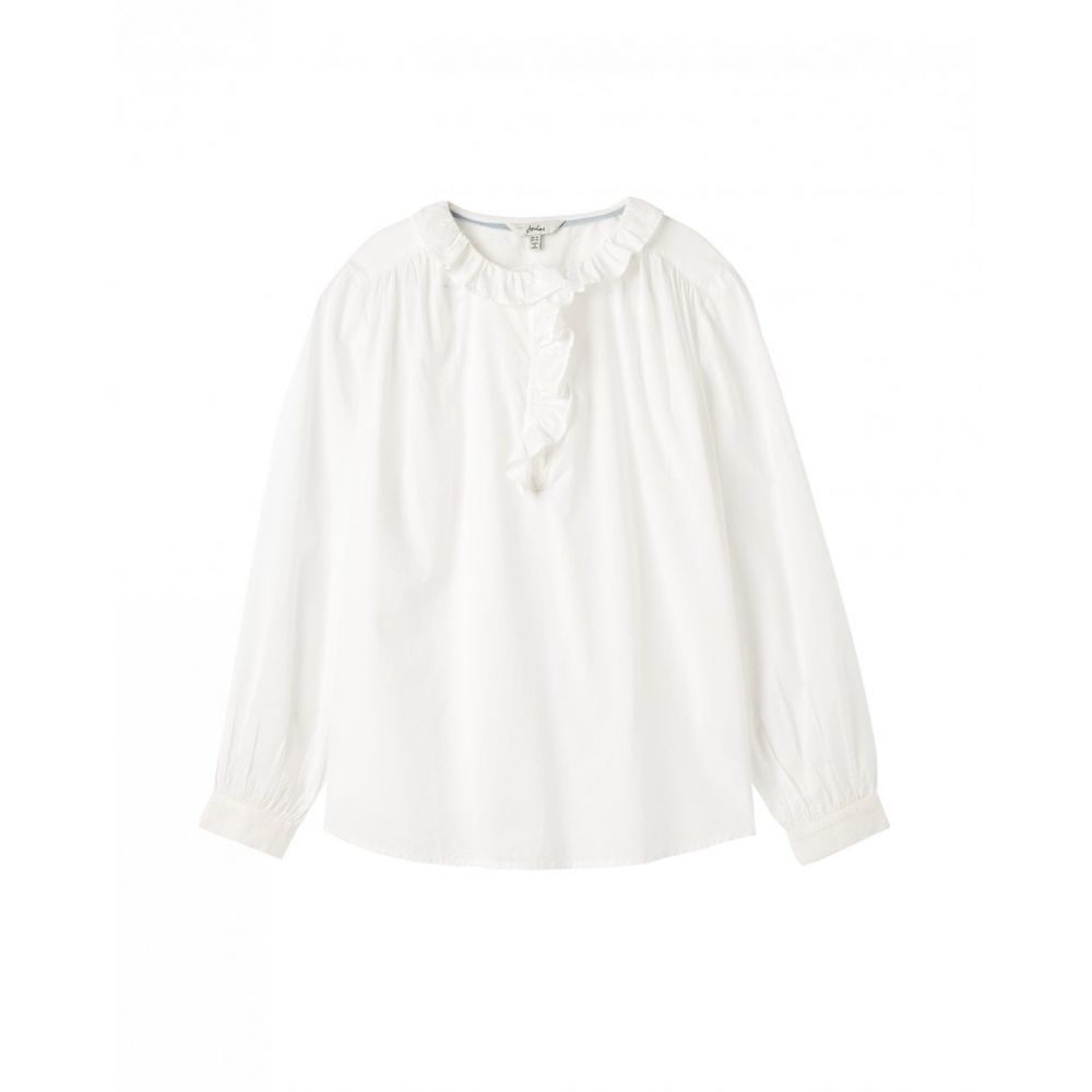 Joules Melanie Cotton Voile Frill Blouse 222607