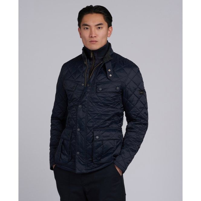 Barbour international quilted on sale windshield jacket navy