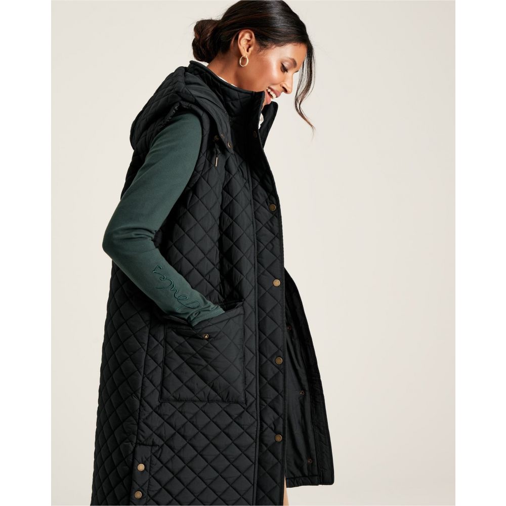 Joules Chatsworth Gilet Longline Diamond Quilted Gilet 223833